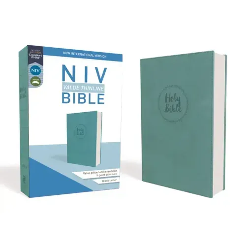 NIV, Value Thinline Bible, Imitation Leather, Blue