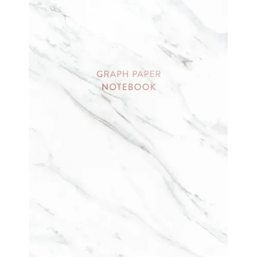 Graph Paper Notebook: Soft White Marble - 8.5 x 11 - 5 x 5 Squares per inch - 100 Quad Ruled Pages - Cute Graph Paper Composition Notebook f