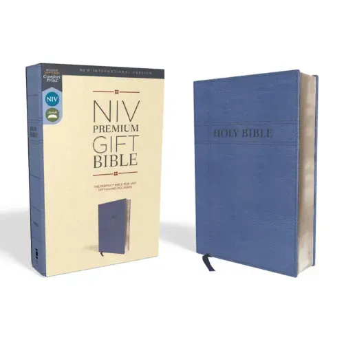 Niv, Premium Gift Bible, Leathersoft, Navy, Red Letter Edition, Comfort Print