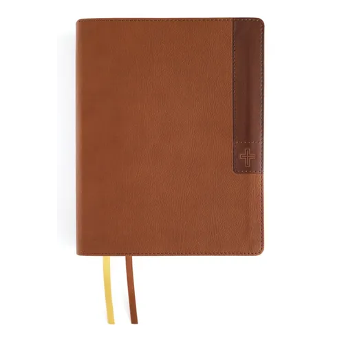 Niv, Journal the Word Bible (Perfect for Note-Taking), Large Print, Leathersoft, Brown, Red Letter, Comfort Print: Reflect, Take Notes, or Create Art