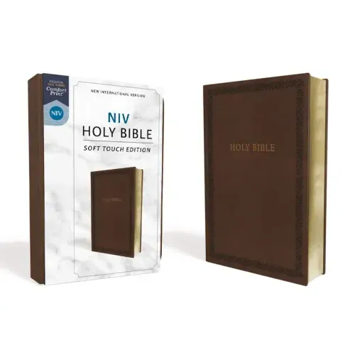 NIV, Holy Bible, Soft Touch Edition, Imitation Leather, Brown, Comfort Print