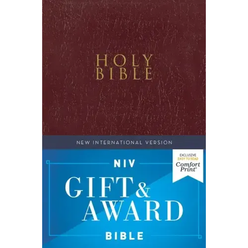 Niv, Gift and Award Bible, Leather-Look, Burgundy, Red Letter Edition, Comfort Print