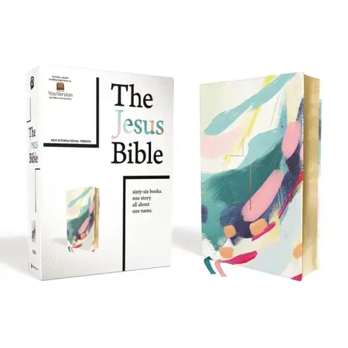 The Jesus Bible, NIV Edition, Leathersoft, Multi-Color/Teal, Comfort Print
