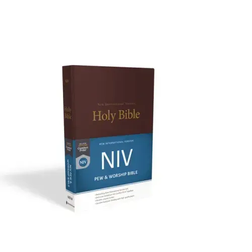 NIV, Pew and Worship Bible, Hardcover, Burgundy