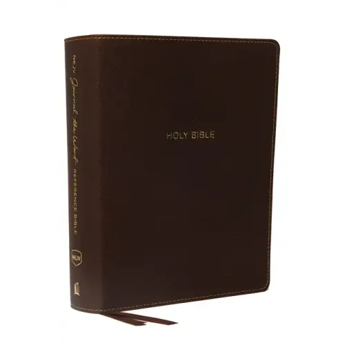 NKJV, Journal the Word Reference Bible, Imitation Leather, Brown, Red Letter Edition, Comfort Print: Let Scripture Explain Scripture. Reflect on What