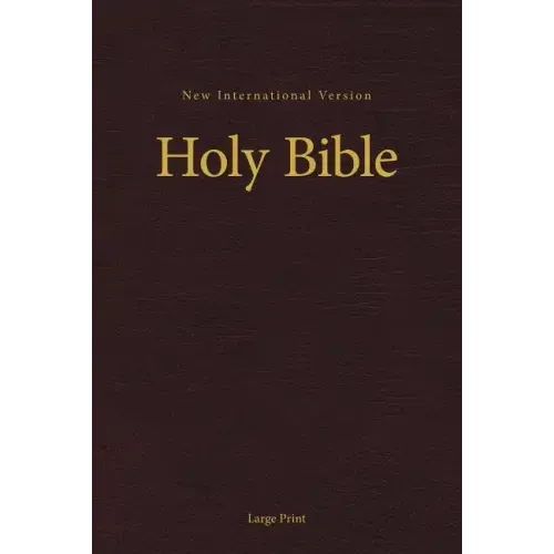 NIV, Pew and Worship Bible, Large Print, Hardcover, Burgundy