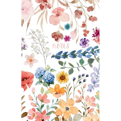Colourful Floral Notebook: Watercolour Flower Journal Diary Sketchbook